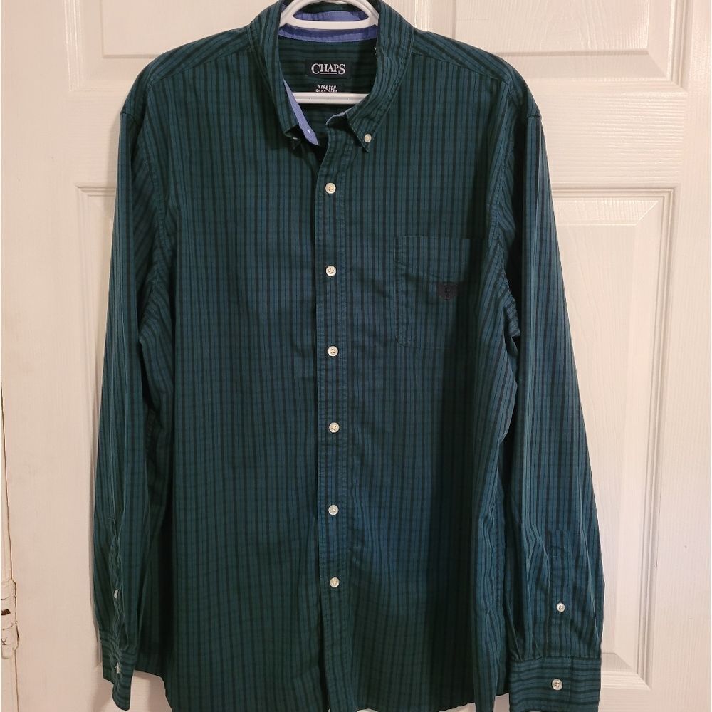 Chaps mens long sleeve button up shirt